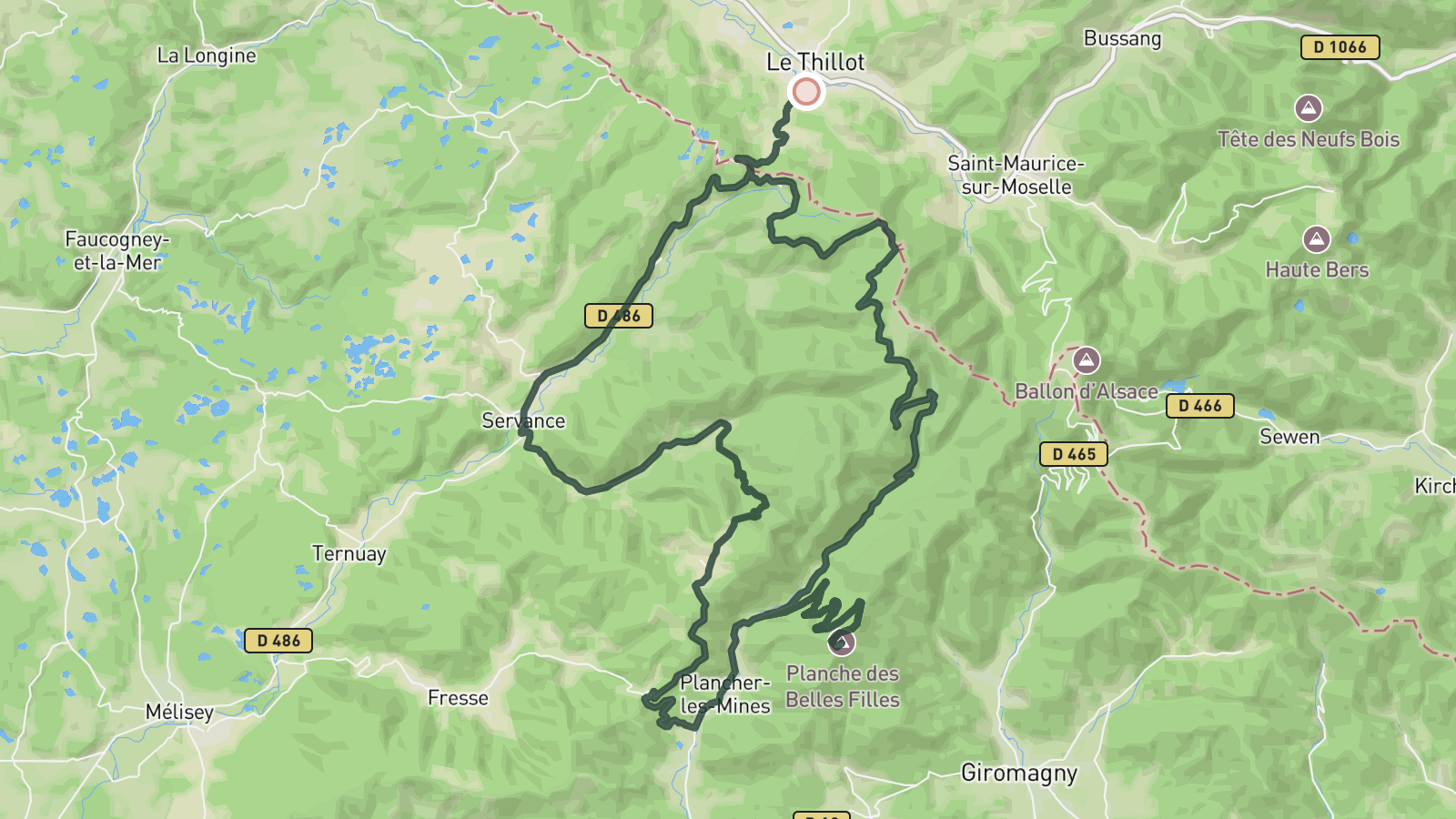 Le Thilot climbing loop - Road Cycling Route in Vosges, France - The ...
