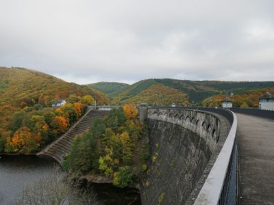 Rursee near the village Rurberg in Autumn.