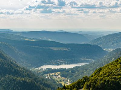 View of Lake Retournemer from the Route des Crêtes