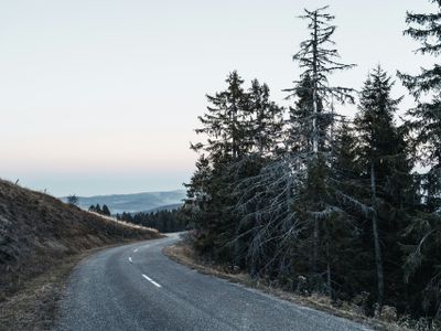 Descent Schönenberg with sunset