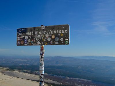 Summit sign Mont Ventoux