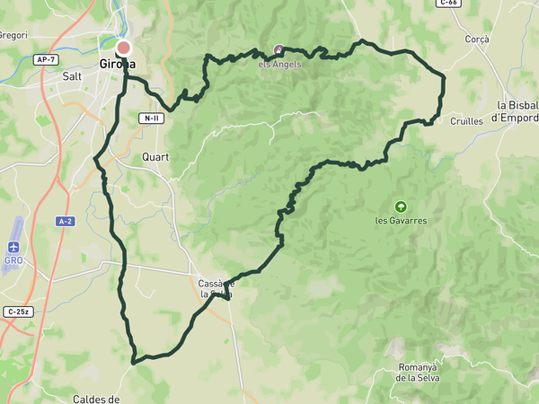 Els Angels - Hicanpie loop route map