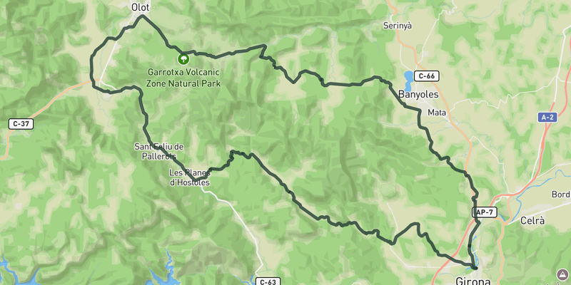 Girona - Olot Loop route preview