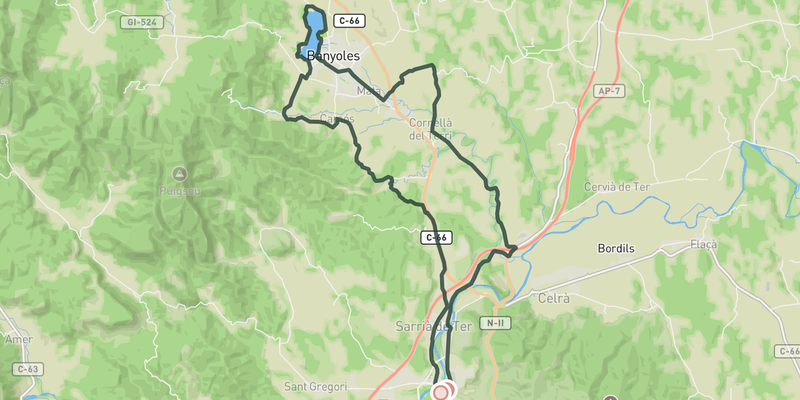 Lake of Banyoles route preview