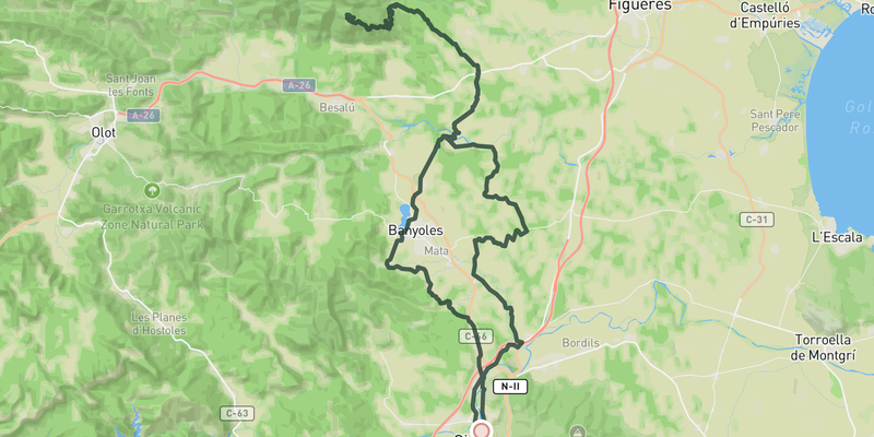 Mare De Déu Del Mont loop route preview