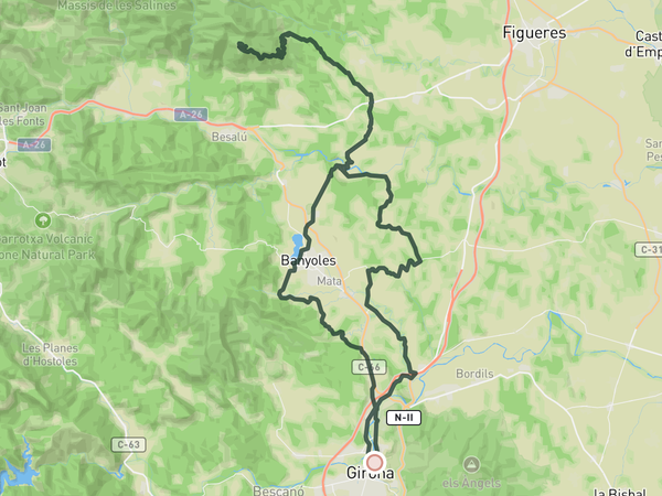 Mare De Déu Del Mont loop route map