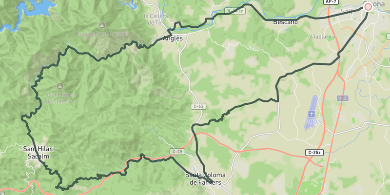 Osor Road loop route preview