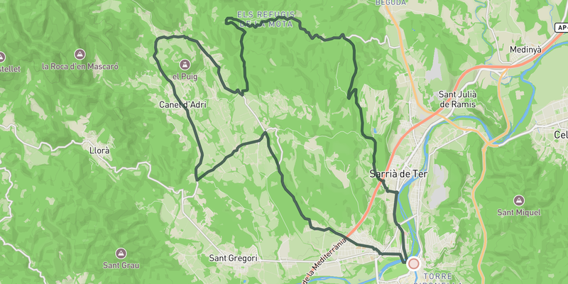 Road ride El Puig d'Adri route preview