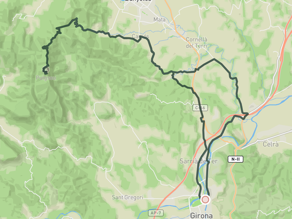 Rocacorba route map