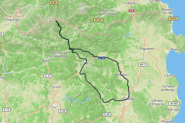 cycling map for Valter 2000