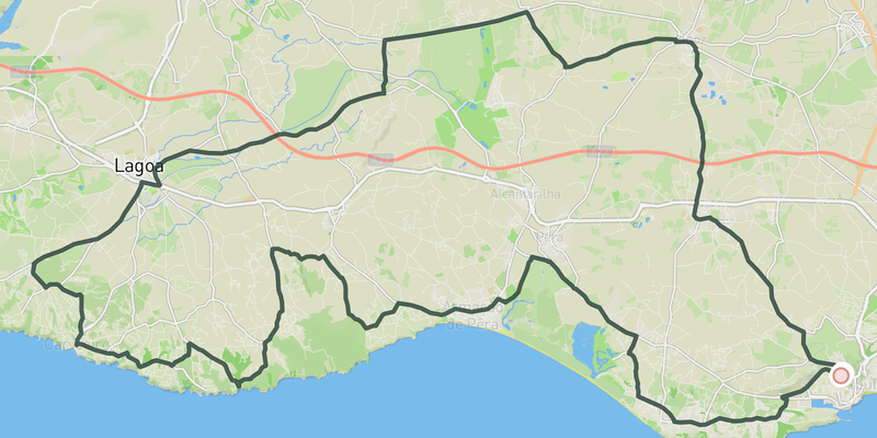 Algarve Central Coast Loop route preview
