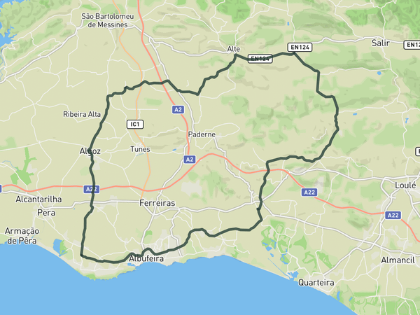 Barrocal Loop route map