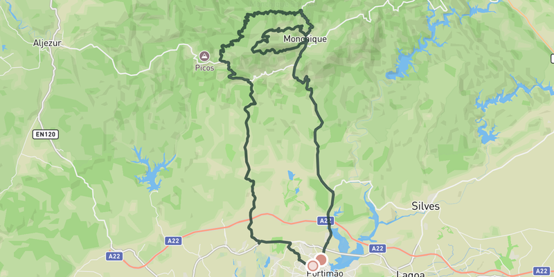 Serra de Monchique route preview