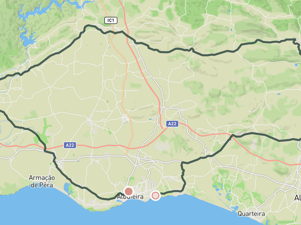 Silves - Salir loop route map