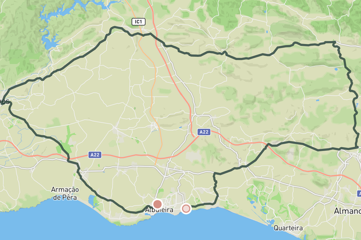 Silves - Salir loop route map