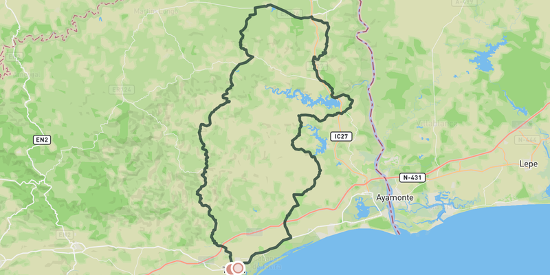 Tavira uplands route preview