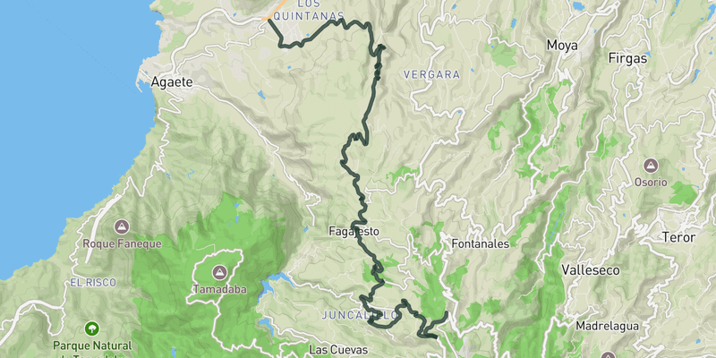 Alto de Los Moriscos via Hoya Pineda elevation profile