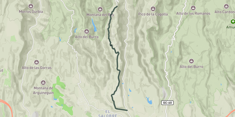 Cima Pedro González from Montaña La Data elevation profile