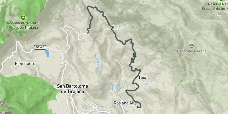 Alto de la Culata - Risco Blanco elevation profile