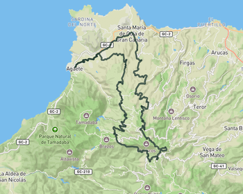 Alto de Moriscos, Cruz de Tejeda and Artenara from Agaete