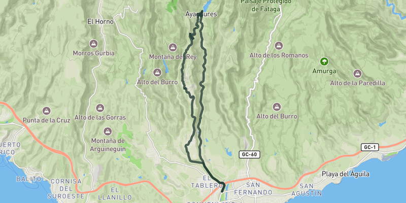 Ayagaures Dam route preview