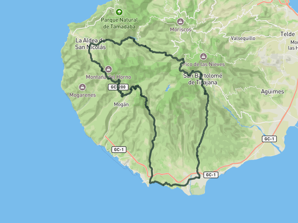 Big Epic Loop - South of Gran Canaria route map