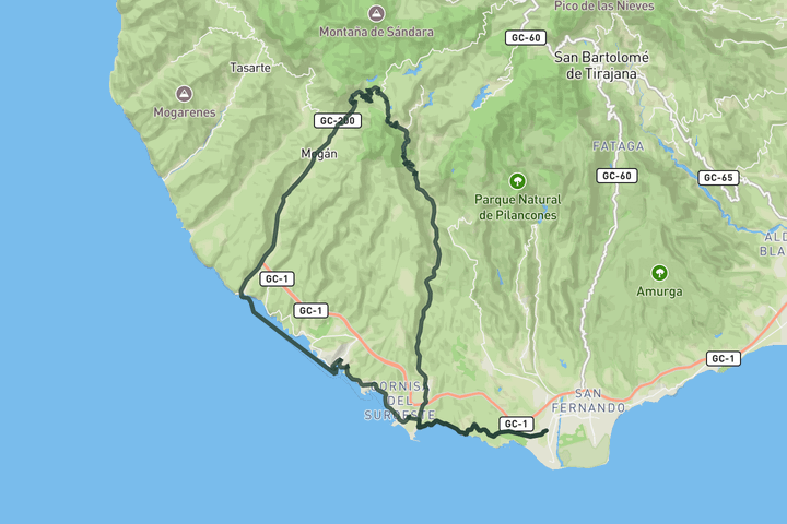 cycling map for Coast-Ferry-Serenity