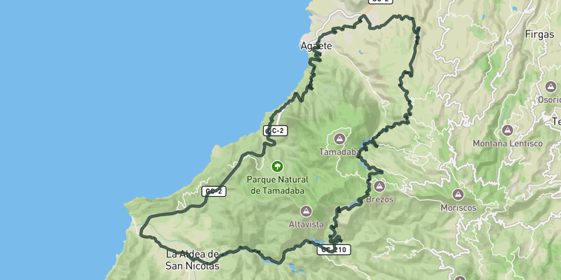 Tamada Natural Park Loop route preview