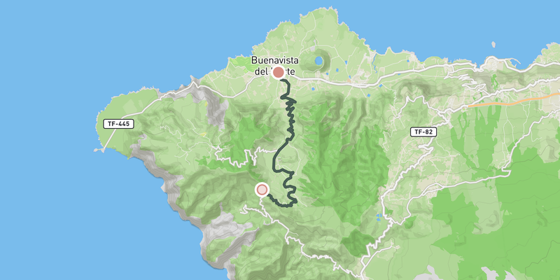 Mirador Altos de Baracán elevation profile