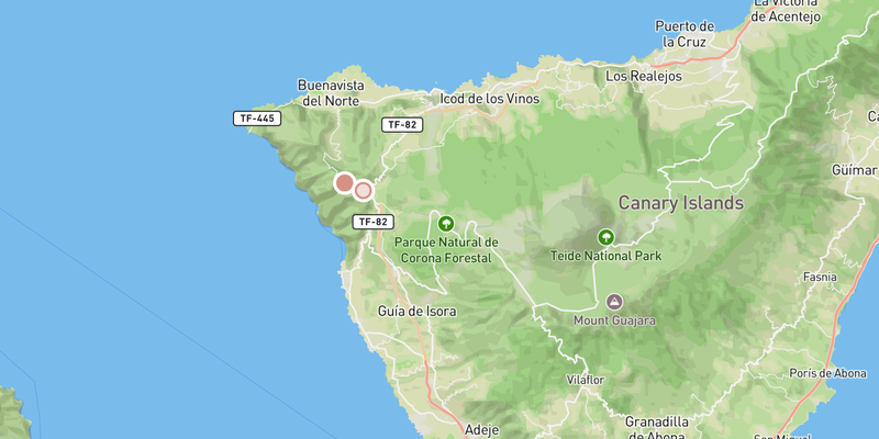 Mirador de Cherfe elevation profile