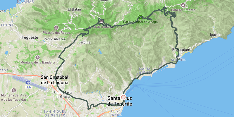 Bailadero - Anaga Mountains route preview