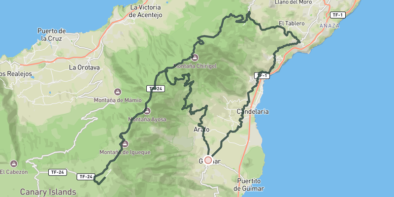 Observatorio del Teide (954 TEN) route preview