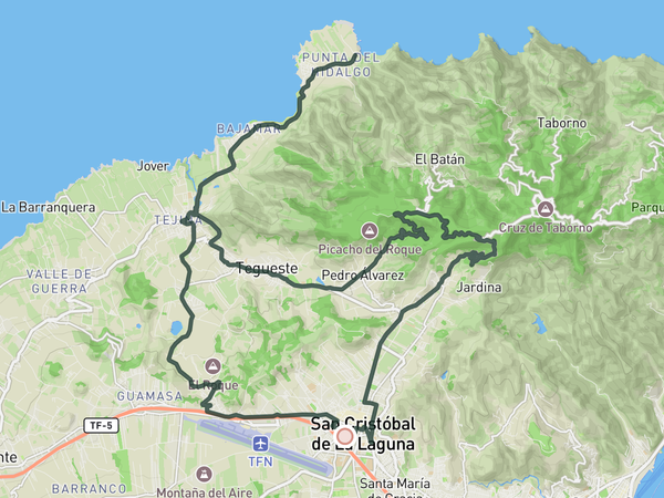 Peak & Playa route map