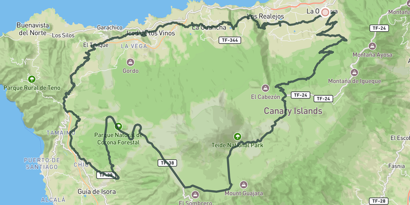 The North Side of El Teide route preview