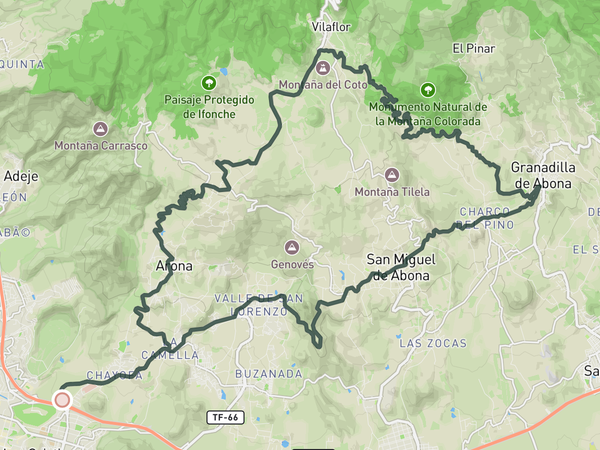 Visit to Villaflor route map