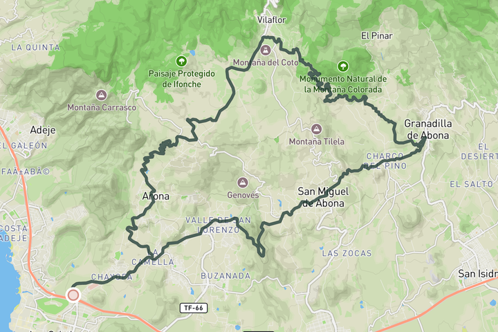 Visit to Villaflor route map