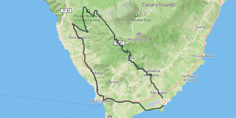 West side of the Teide route preview