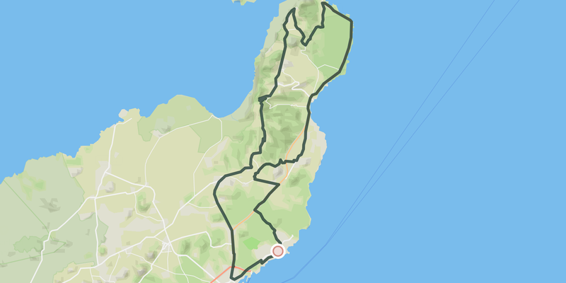 Northern Loop from Costa Teguise route preview