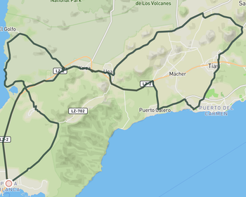 Southern Route from Playa Blanca