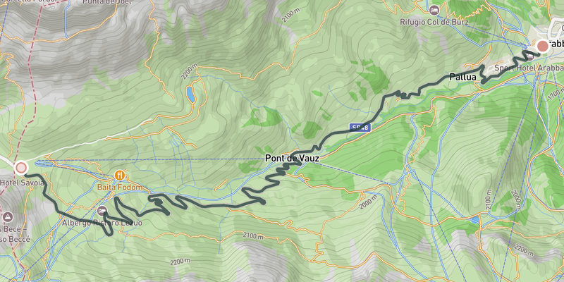 Passo Pordoi elevation profile