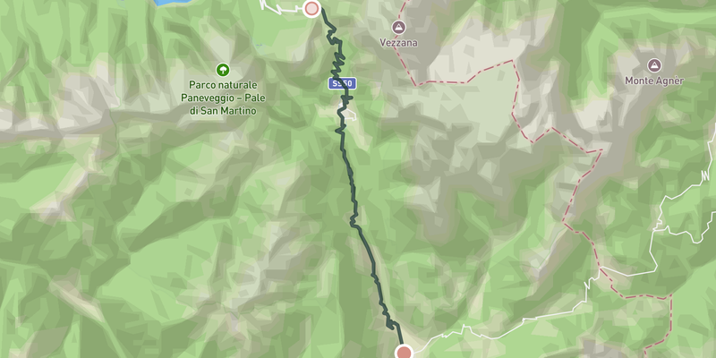 Passo Rolle elevation profile