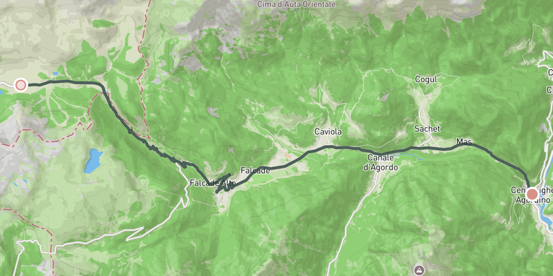Passo San Pellegrino elevation profile
