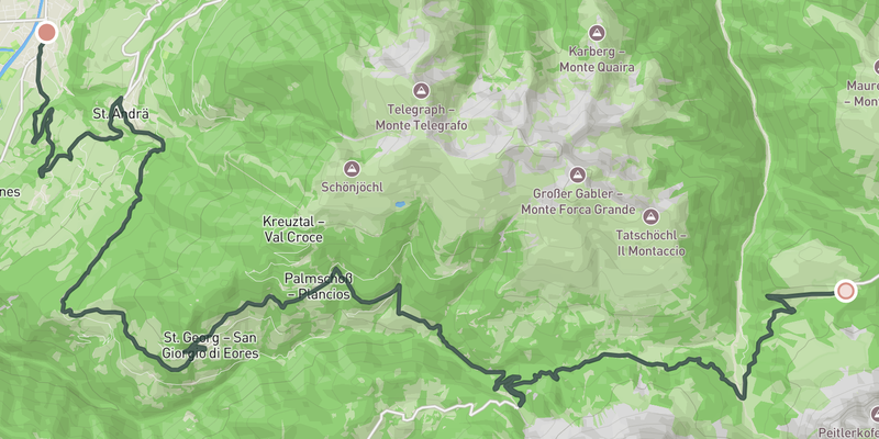 Passo delle Erbe elevation profile