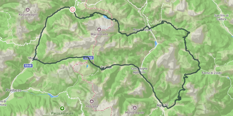 Around the Marmolada and Civetta route preview