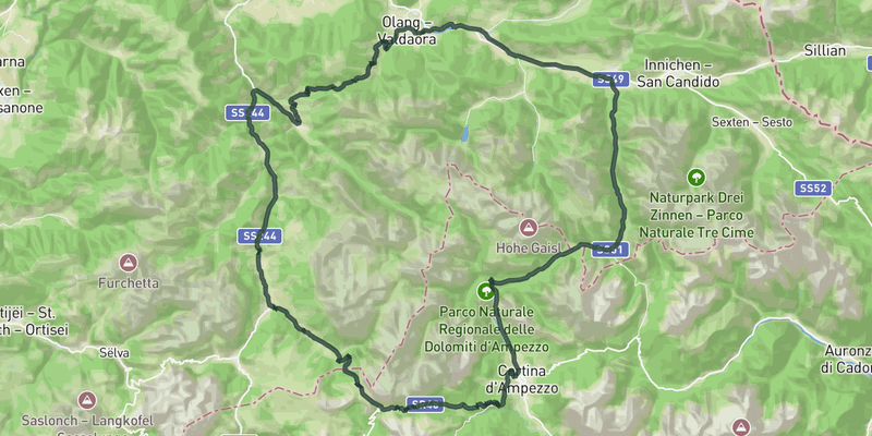 Around the Puez-Geisler Nature park route preview