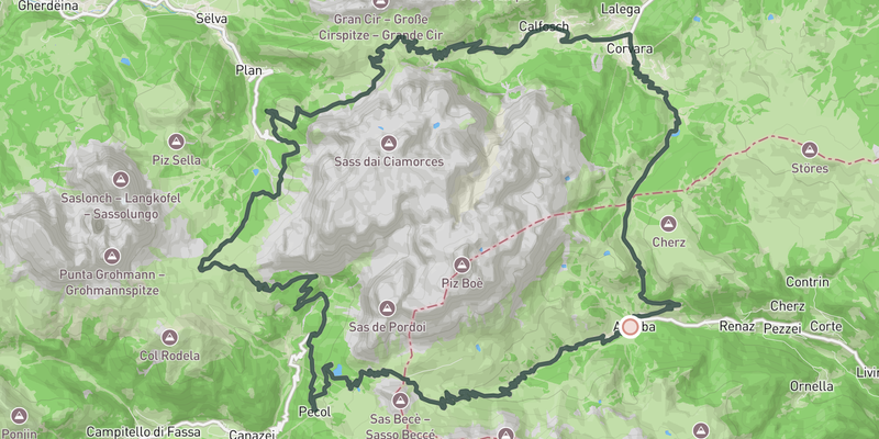 Sellaronda route preview