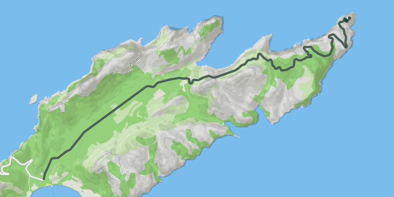 Cap de Formentor elevation profile