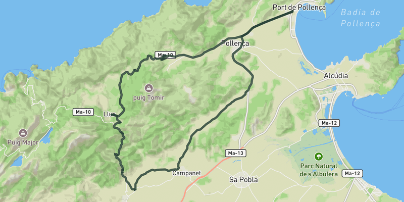 Coll de Femenia Classic route preview