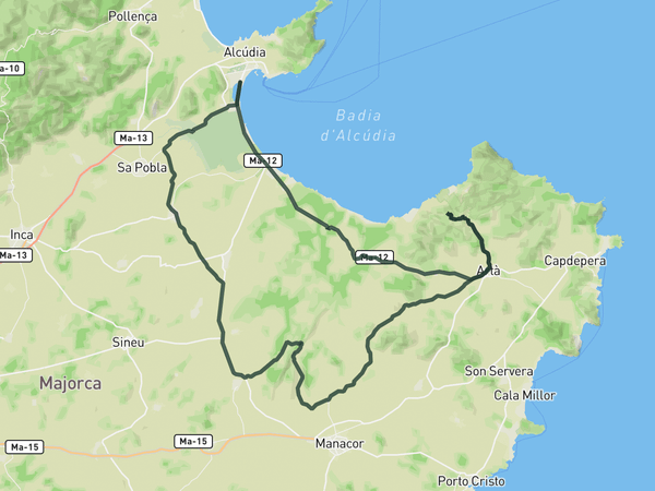 Ermita de Betlem route map