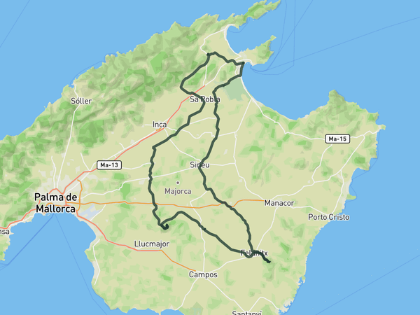 Holy Hill Tops route map